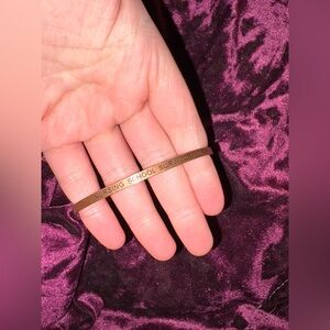 Gold Cuff Bracelet With Lettering